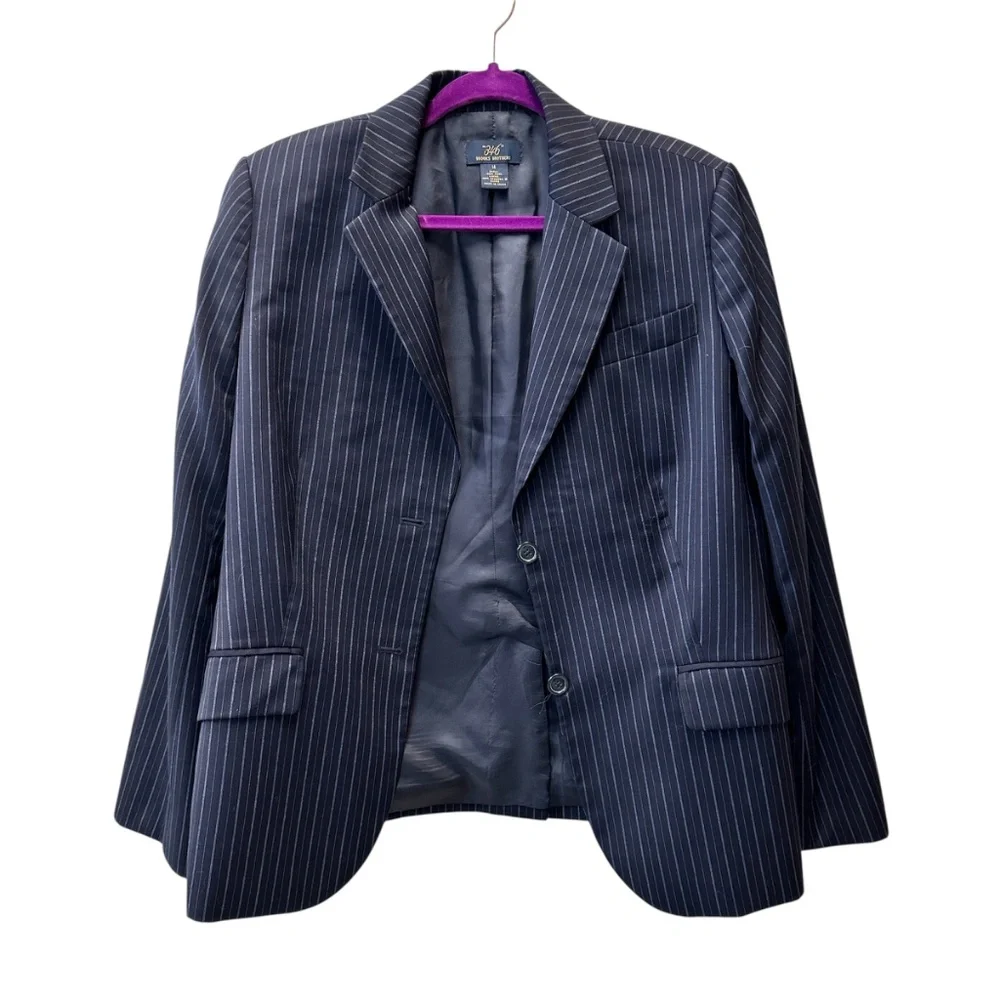Brooks Brothers 346 Women's Pinstripe Lined Wool SUIT Caroline Fit Size 14 / 16 - Picture 2 of 16